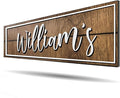 Personalized Family Name Sign - Custom Last Name Wood Decor Plaque, 20x7 in Rustic Farmhouse Style Wedding Gift, Housewarming Gift, Custom Wooden Hanging with Established Date, Small Art for Living Room or Entryway