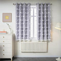 MYSKY HOME Lilac Curtains for Girls Bedroom Kids Curtain 54 Inches Length White Pom Pom Sheer Small Window Curtains 2 Panels Double Layer Curtains Grommet Room Darkening Nursery Curtains, W52 X L54