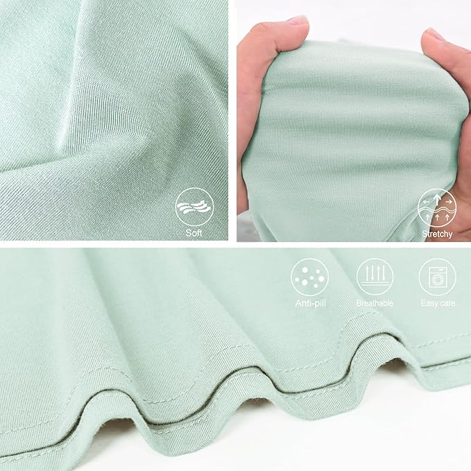 Newborn Swaddle Blanket with Hat Set Baby Swaddle Set Hospital Receiving Blankets for Girls Boys(Sage,35"*35")