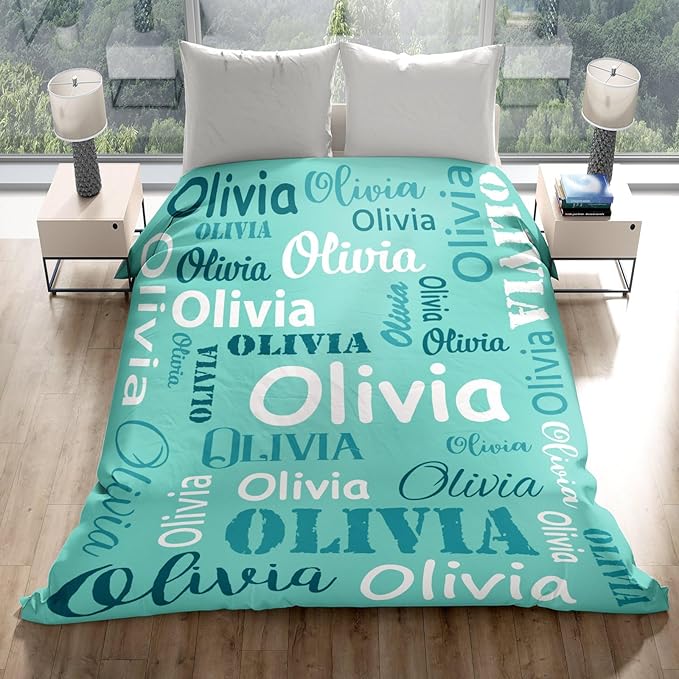 Gudina Personalized Name Blankets and Throws, Custom Blanket with Name, Personalized Christmas Blanket Gifts for Women Men