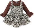 YOUNGER TREE Newborn Baby Girl Fall Winter Outfits Long Sleeve Romper Corduroy Overall Dress Infant Skirt Clothes Sets