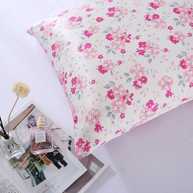 SLPBABY Silk Pillowcase for Hair and Skin with Hidden Zipper Print (Queen, Pattern29)