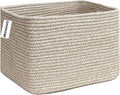 Small Woven Cotton Rope Basket for Organizing, Gift Baskets for Handles, Empty Gift Baskets, Toy Basket for bins|13.5" x 11" x 9.5" home decor for Living Room, Bathroom（All Brown）