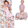 Morxy Toddler Nap Mat with Pillow & Blanket Large Portable Roll Up Nap Mats with Name Tag- Thick Kids Sleep Mat for Daycare, Preschool Travel and Camping for Age 3 and up