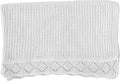 Baby Knit Blanket, 100% Cotton Waffle Patterns, Soft, Cozy, Lightweight Swaddle for Newborn & Infant Swaddling Beige Neutral, Perfect Baby Shower Ideas White 30x30