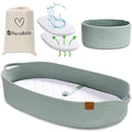Baby Changing Basket for Baby Dresser, Moses Basket for Babies, Cotton Rope Diaper Changing Basket, Unisex Baby Moses Basket, Foam Diaper Changing Pad for Dresser, Changing Table Topper for Dresser
