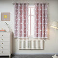 MYSKY HOME Pink Curtains for Girls Bedroom 54 Inches Long Kids Curtain with White Pom Pom Sheer Short Curtains for Windows 2 Layered Drapes Grommet Room Darkening Nursey Curtain, 2 Panels, W52 X L54