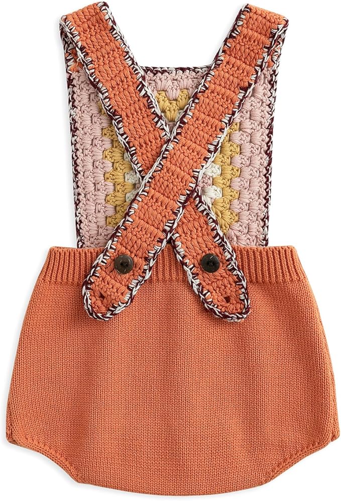 Simplee kids Baby Girl Knit Romper Fall Sleeveless Pompoms Rompers Newborn Little Girl Overall Jumpsuit Outfits