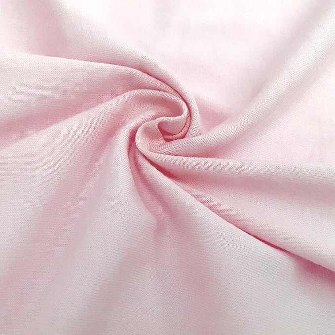 American Baby Company 2 Pack 100% Natural Cotton Fitted Cradle/Bassinet Sheets 36" x 18" - Soft, Breathable & Hypoallergenic Bed Sheets, Pink, Neutral for Boys & Girls