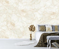 Peony Floral Beige Wallpaper Mural Peel and Stick for Living Room and Bedroom 137"x100"