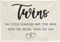 Twin Room Sign Canvas Banner Nursery Wall Decor Rectangular Flag Sign for Baby Kids Newborn Nephew,Bedroom Baby Room Door Decoration,Twins Two Little Blessings Quote,Christmas Gift 28.5"L x 20"W