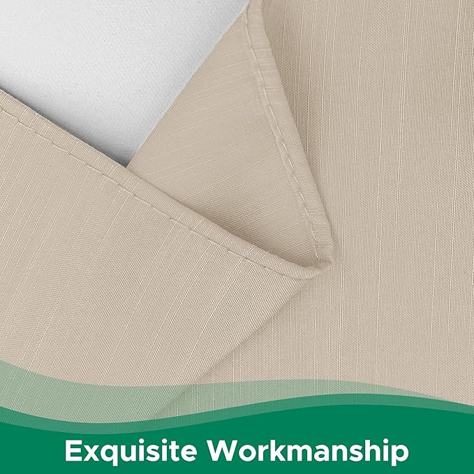 Biscaynebay Wrap Around Bed Skirts for Queen Beds 19" Long Drop, Light Camel Adjustable Elastic Dust Ruffles Easy Fit Wrinkle & Fade Resistant Silky Luxurious Fabric Solid Machine Washable