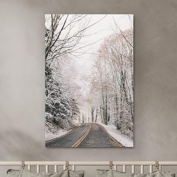 SIGNWIN Canvas Wall Art Woodland Nursery Decor Winter Trees Cool Dramatic Forest Multicolor Nature Photography Rustic - 24x36 inches