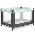Dream On Me Zodiak Portable Playard in Grey and Green, Lightweight, Packable and Easy Setup Baby Playard, Breathable Mesh Sides and Soft Fabric - Comes with a Removable Padded Mat
