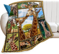 jerkboo Giraffe Blanket Throws Giraffe Gifts Giraffe Lovers Throw Blanket for Girls Boys Kids Adults Soft Warm Cozy Fleece Blanket for Couch Sofa Bed 80""x60""