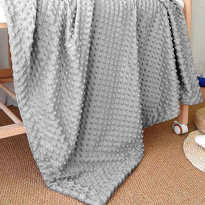 CREVENT 2Pcs 30''X40'' Cute Cozy Fluffy Warm Baby Blankets for Infants Toddlers' Bedding Crib Cot Stroller - Grey Cloud + Grey Sherpa