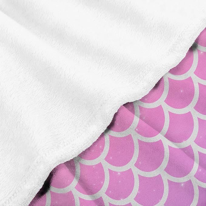 Thuswarm Vivid Shiny Scale Flannel Blanket for Autumn Winter Gifts Warm Cozy Soft Funny Print Throw for Bed Couch Sofa 80”×60” Large for Adult