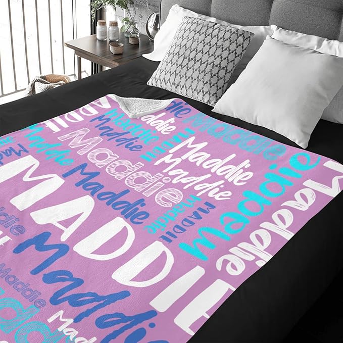 Dr.TOUGH Personalized Blankets with Name Customized Baby Blankets for Girls Boys Adults Monogrammed Blankets and Throws Christmas Birthday Mothers Fathers Valentines Day Gift (Grass-Green,60''×80'')