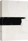 SIGNWIN Canvas Print Wall Art Geometric Black Stripe Tan Color Field Abstract Shapes Illustrations Minimalism Contemporary Nordic Relax/Calm Zen Decorative for Living Room, Bedroom, Office - 12"x18"
