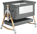 HARPPA Cuddly Bassinet, 3 in 1 Baby Bassinet, Rocking Bedside Bassinet with Wheels, 5 Height Adjustable, Includes Mosquito Net, Mattress, Anchor Strap