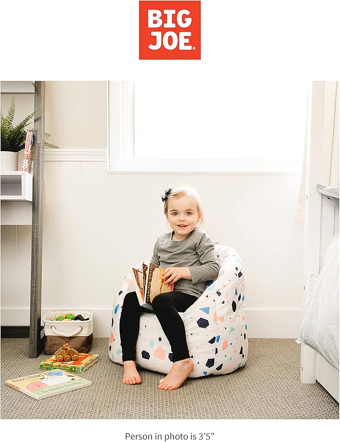 Big Joe Milano Kid's Bean Bag Chair, Dolce Terazzo Lenox, 2ft Small