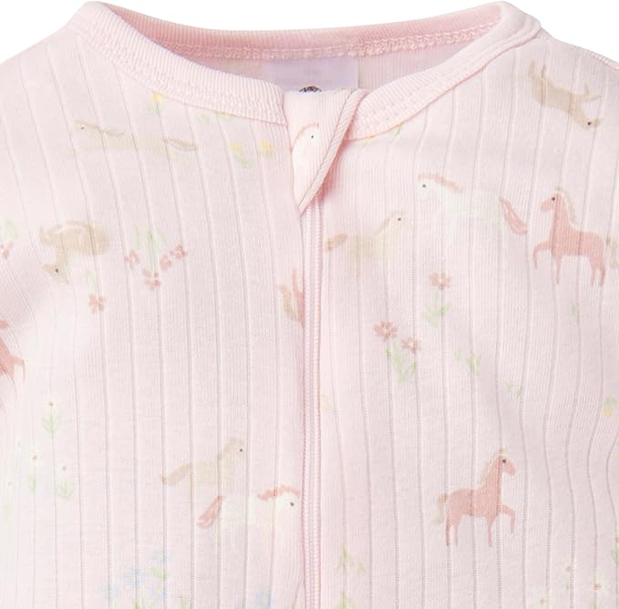 Gerber baby-girls Baby Unisex 2-pack 2-way Zip Textured Sleep 'N Play