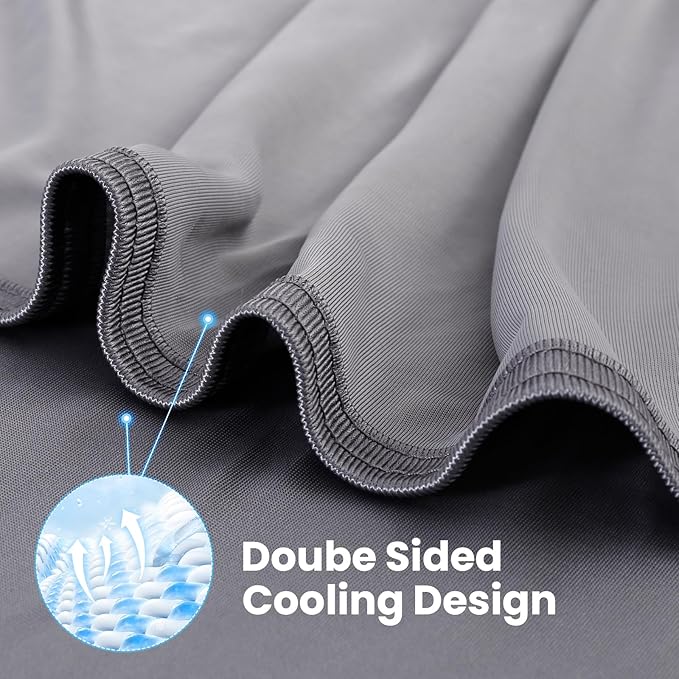 LUXEAR Gradient Cooling Blanket, Double-Sided Q-Max>0.5 Arc-Chill Summer Cold Blanket for Bed Sofa Chair Travel, Absords Heat to Keep Body Cool for Hot Sleeper & Night Sweats Adult Kids - Twin Grey
