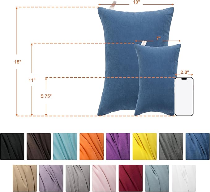NTBAY Tiny Pillows, Down Alternative 7"x11" Microfiber Mini Pillow for Travel, Pets, Soft Machine Washable Small Pillows for Neck, Wrist, Lumbar and Knee, Light Grey