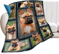 French Bulldog Throw Blanket - Cute Dog Gifts and Decor for Girls, Women, Kids, Adults - Soft Warm Cozy Fleece for Couch, Sofa, Bed - 50"x40"