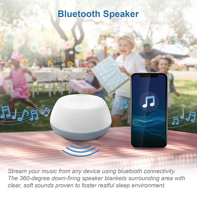 VTech BC8213 V-Hush Junior Sleep Training Soother with 40 Stories/Songs/Sounds & Record Your own Voice. Portable Bluetooth HD Speaker, 250+ Multi-Color Night Light, Ceiling Projector