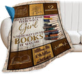 jerkboo Books Reading Blanket Throws Reading Gifts Reading Throw Blanket for Girls Kids Adults Soft Warm Cozy Fleece Blanket for Couch Sofa Bed 60""x50""
