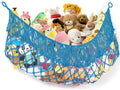 Stuffed Animal Hammock - Extra Large 63'' Long, Stuffed Animal Storage, stuffed animal Holder net, Toy Hammock Large, Toy Storage Hanging Organizer - Peacock blue