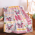 Personalized Custom Pink Elephant Blanket Gifts for Kids Boys Girls with Name - Customized Pink Elephant Super Soft Lightweight Flannel Sheets Decor for Crib Nap Couch - 60"x80" for Adult