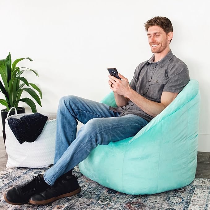 Big Joe Milano Beanbag Chair Mint Plush