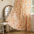 ENJOYBRIDAL Floral 96 Inch Curtains for Bedroom Living Room Drapes 2 Panel Sets Semi Sheer Farmhouse Long Window Curtain Panels Cute Patterned Boho Rod Pocket Cottagecore Window Treatments