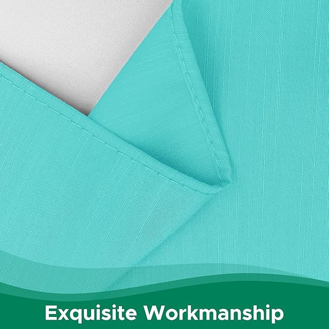 Biscaynebay Wrap Around Bed Skirts for Twin & Twin XL Beds 15" Drop, Aqua Adjustable Elastic Dust Ruffles Easy Fit Wrinkle & Fade Resistant Silky Luxurious Fabric Machine Washable