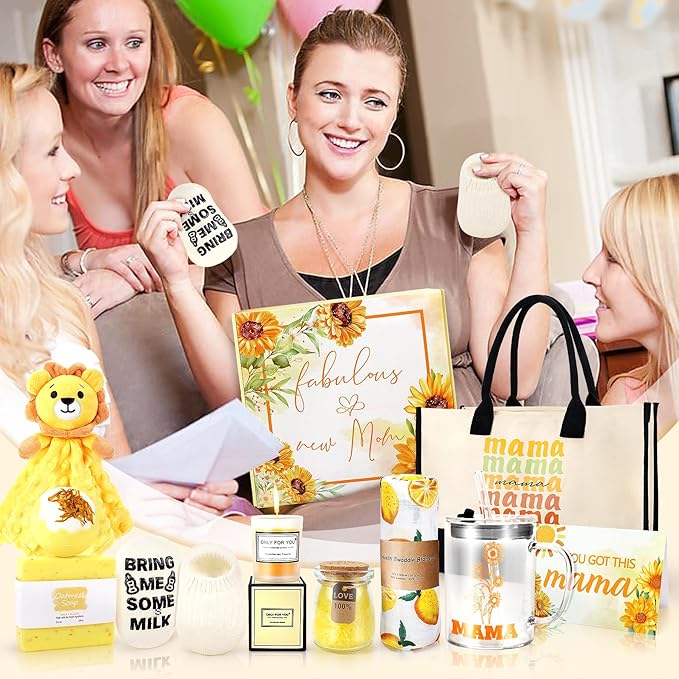 New Mom Gifts & Baby Boy Gift Set for Newborn,12PCS Pregnancy Gifts for for Mom to Be,Newborn Baby Gifts,Pregnancy Gifts for Expecting Mom,New Mom Care Package After Baby,Gifts for Women and Baby Boy
