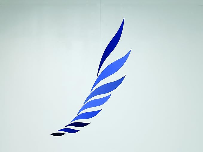 Medium Blue Rhythm Hanging Mobile - 39 Inches - Aluminum - Handmade in Denmark by Flensted