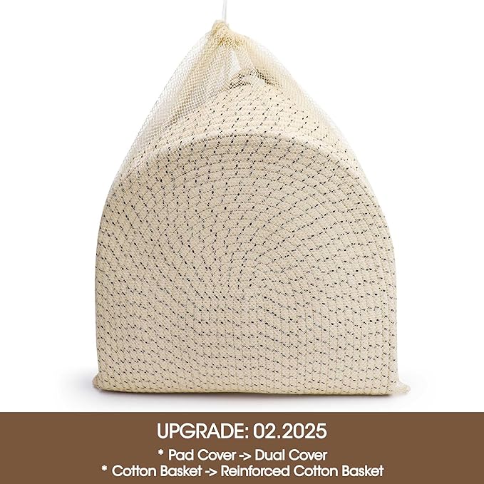 J&Joo Baby Changing Basket - Waterproof Pad Cover, Portable, Changing Table Topper, Changing Pad for Dresser, Nursery Changing Station, Newborn Basket, Infant Mat, Gift for Baby Shower (Cream)