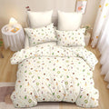 Christmas Duvet Cover King Size Gingham Red Bow Christmas Tree Bedding Set Kids Boys Girls Plaid Heart Xmas Holiday Reversible Comforter Cover 3 Pieces with Zipper Closure (No Comforter)
