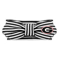 Creative Knitwear Georgia Bulldogs Infant Girls Black/White Striped Hair Knot Headband Embroidered Logo - Size Newborn - 4T
