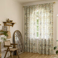 ENJOYBRIDAL Floral Curtains 63 Inches Long 2 Panels Set Bedroom Farmhouse Drapes Semi Sheer Rod Pocket Living Room Short Window Curtain Panels Boho Cottage Core Cute Vintage Rustic Window Treatments