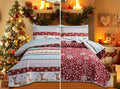 Christmas Bedding Set Twin Size Christmas Quilt Bedspread Xmas Bedding Reversible Christmas Quilt Coverlet Rustic Lodge Deer Snowflake Bedding Cabin Home Holiday Decor Xmas Quilt
