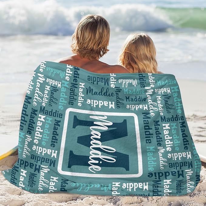 Dr.TOUGH Name Blanket Personalized Blanket for Adult Kids Flannel Customized Personalized Blankets and Throws