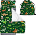 Cute Toddler Nap Mat with Pillow & Blanket，Soft Rolled Napping Mats for Boys and Girls