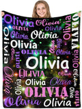 Gudina Personalized Name Blankets and Throws, Customized Name Blanket for Kids, Personalized Christmas Blanket Gifts for Women Men