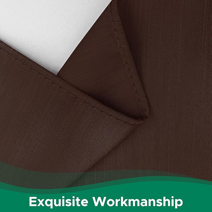 Biscaynebay Wrap Around Bed Skirts for Queen Beds 15" Drop, Brown Adjustable Elastic Dust Ruffles Easy Fit Wrinkle & Fade Resistant Silky Luxurious Fabric Machine Washable