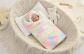 Flannel Baby Blanket Reversible Super Soft Blankets for Boys Girls Infant Newborn Sherpa Receiving Blankets for Crib Stroller Pink Tie Dye 30" x 40"