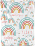 Ship Next Day, Customized Baby Blanket for Girls, Personalized Baby Girl Blanket with Name, Rainbow Decor Newborn Receiving Blankets for Girls Swaddle, Custom Babies Shower Birthday