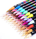 48 Skin Tone Colors Acrylic Paint Marker for Adult Dual Tip with Fine & Soft Brush Pens for Paper, Rock Painting, Wood Sign, Metal, Plastic, Drawing